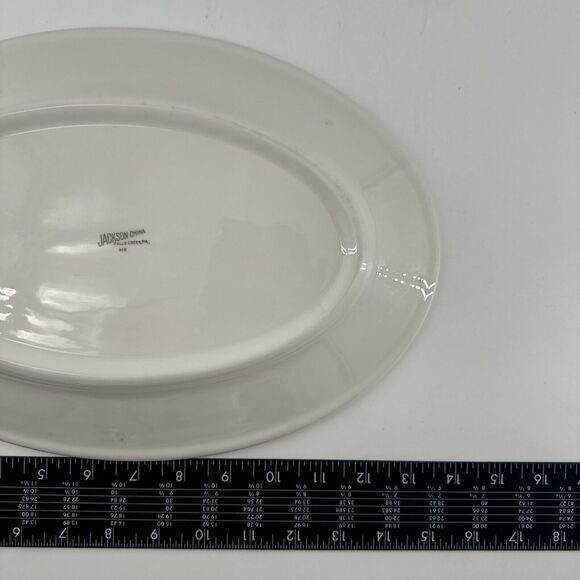 Platter Jackson China Gold Scroll pattern 13.5" L x 9.25” W Restaurantware MCM - Picture 10 of 13